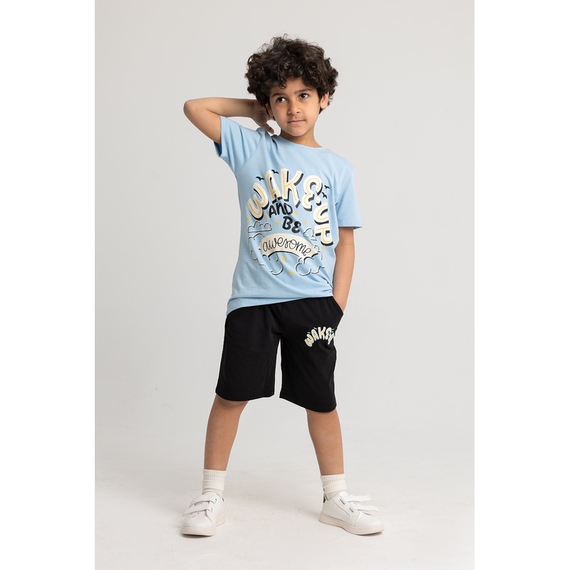 Boys Cotton Pajama Set – Wake Up Print