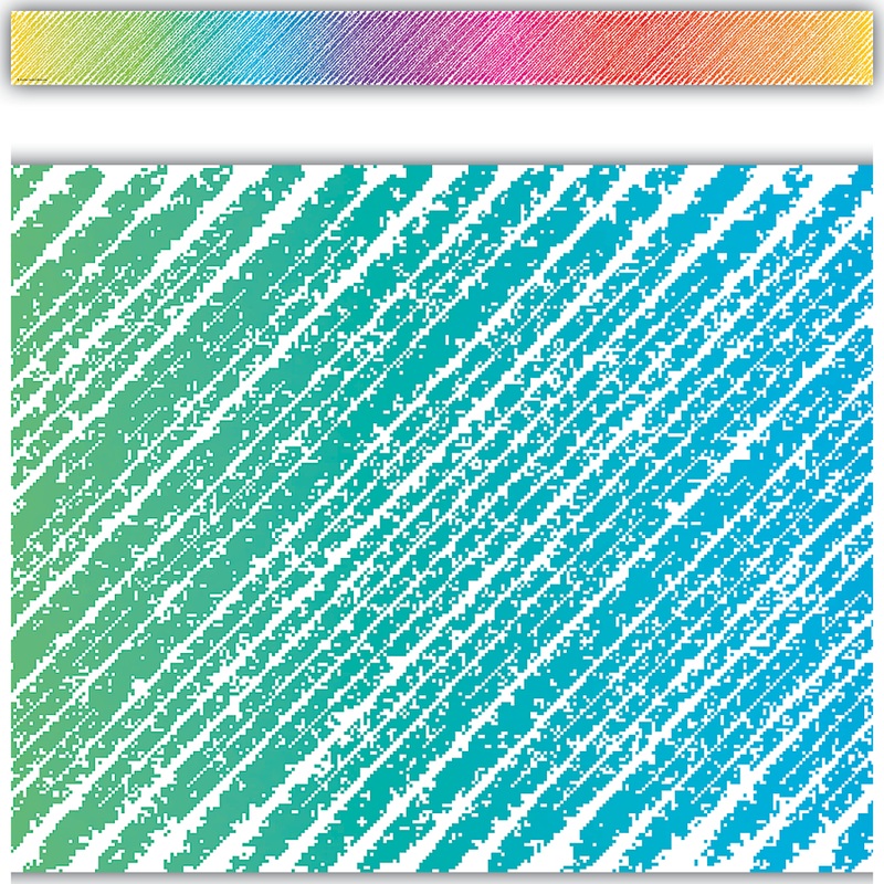 Colorful Scribble Straight Border Trim