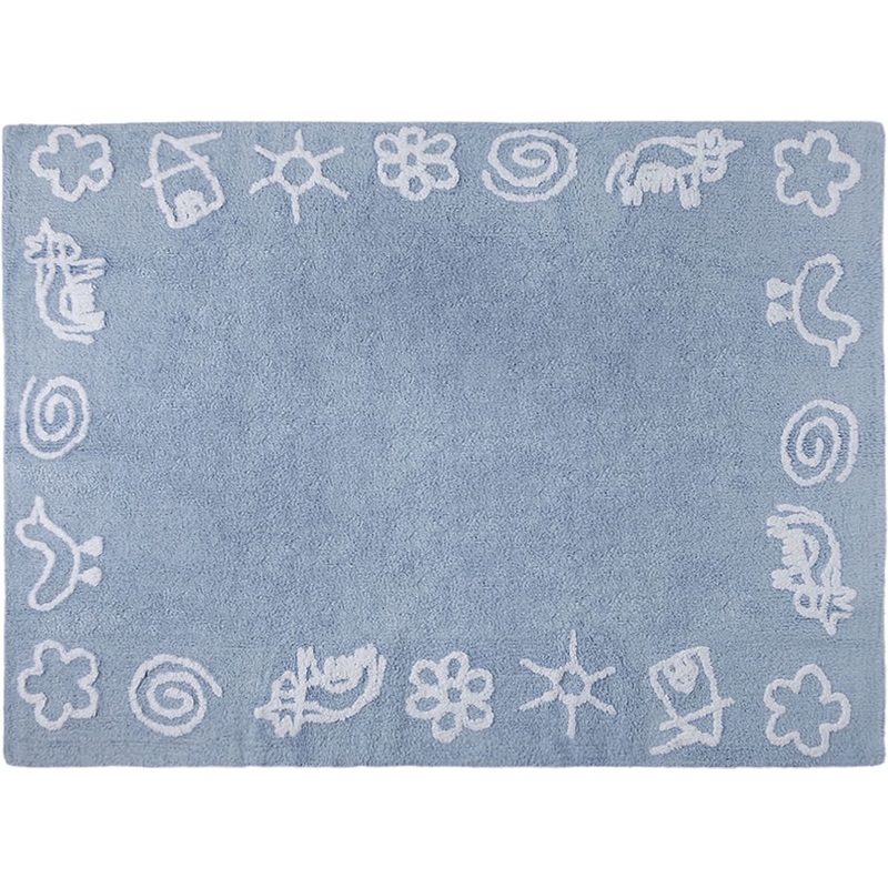 Lorena Canals Farm Rug – Blue (4′ x 5′ 3″)