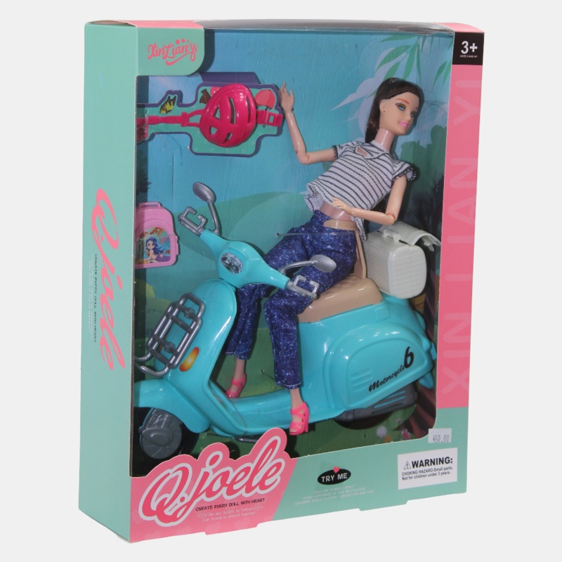 Q.Joele Doll Motorcycle Set  Ride into Adventure