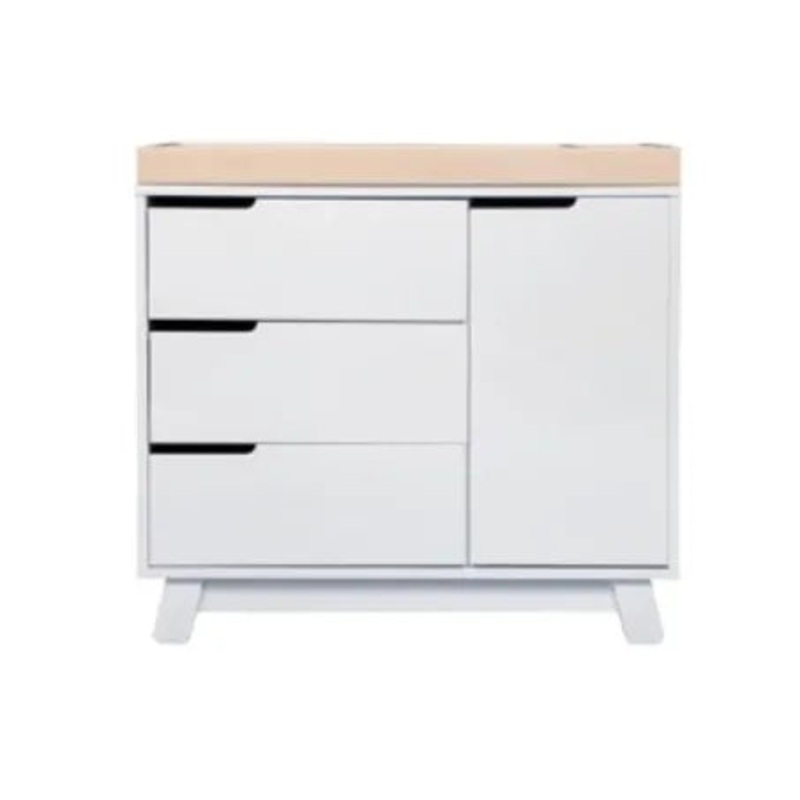 Hudson 3-Drawer Changer Dresser with Removable Changing Tray – Washed Natural/White