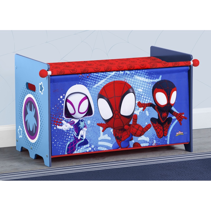 Spidey and His Amazing Friends Toy Box with Retractable Fabric Top