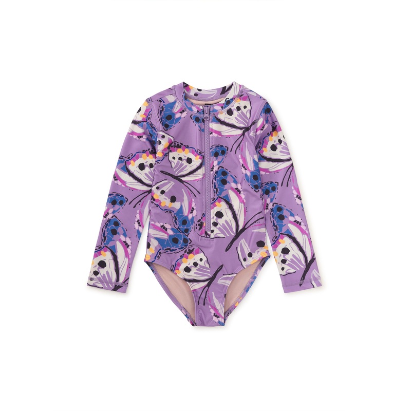 Tea Collection Long Sleeve One-Piece Swimsuit – Carnival Butterfly