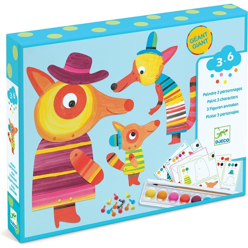 Djeco The Fox Family Watercolor Kit – Art Kits for Kids