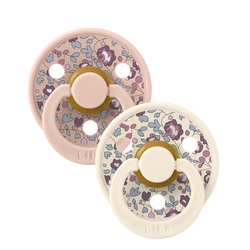0-6M Pacifier, BIBS x LIBERTY Colour 2 Pack Eloise – Blush Mix