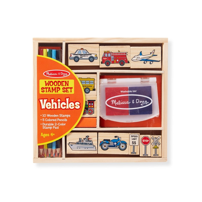 Melissa Doug Vehicle Stamp Set