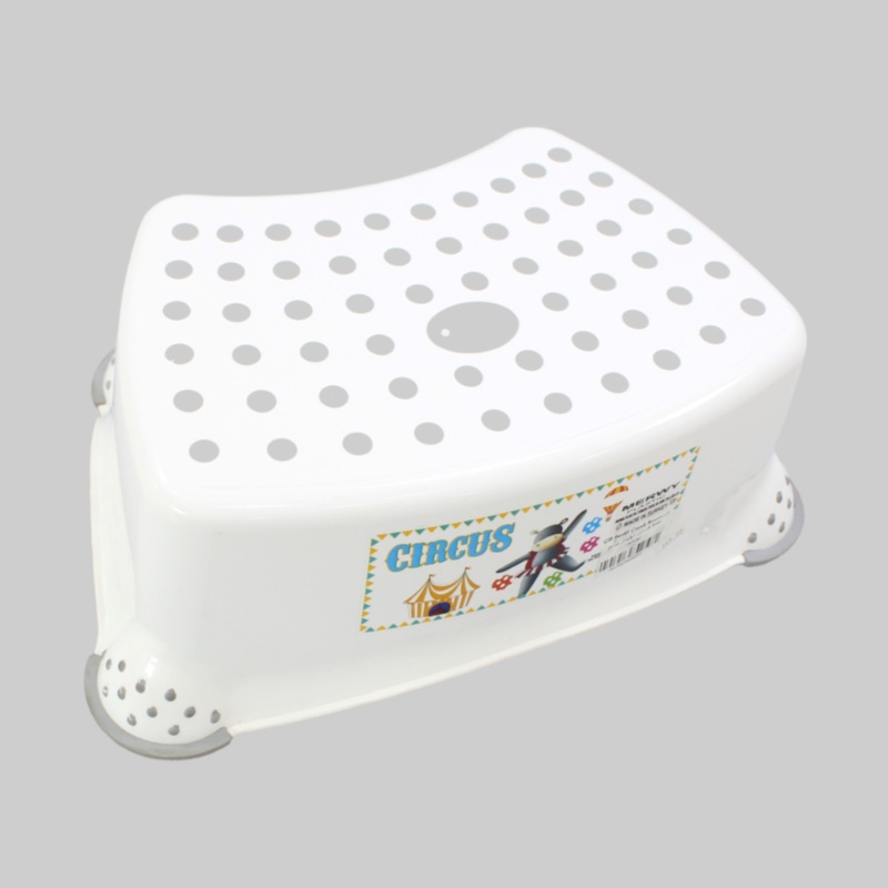 White Circus Step Stool With Anti-Slip Function
