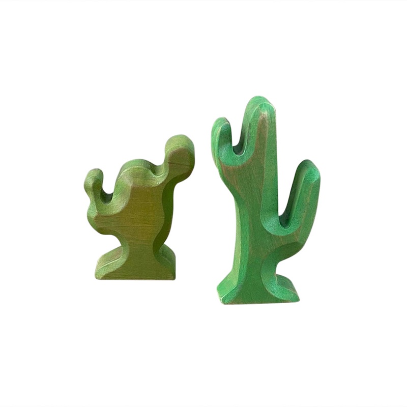 Wooden Cactus Set – 2 Pieces