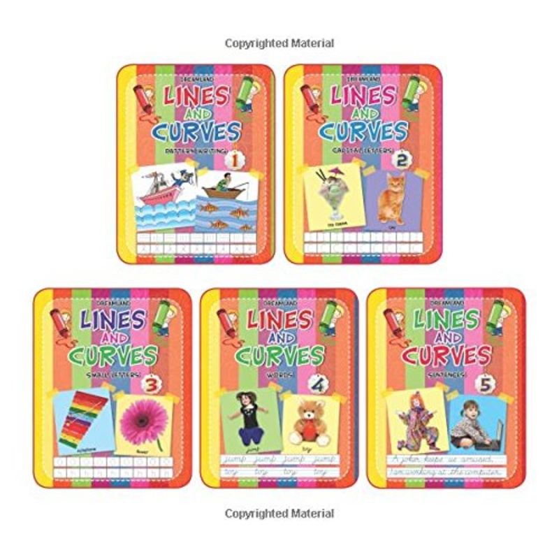 Lines and Curves Activity Books for Children Age 2- 4 years (Pack of 5)