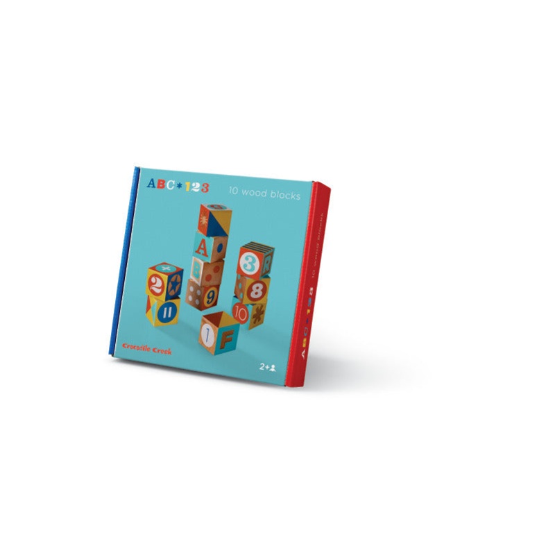 Crocodile Creek 10 Wooden Blocks ABC*123