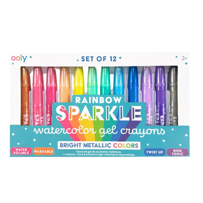 Rainbow Sparkle Metallic Crayons