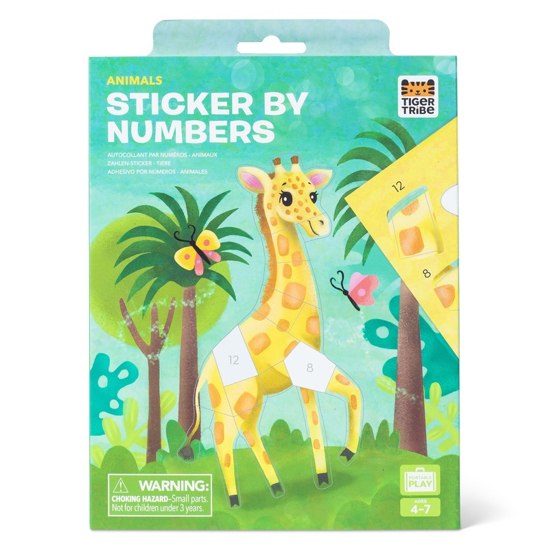 Sticker by Numbers – Animals by Tiger Tribe – 4yrs+