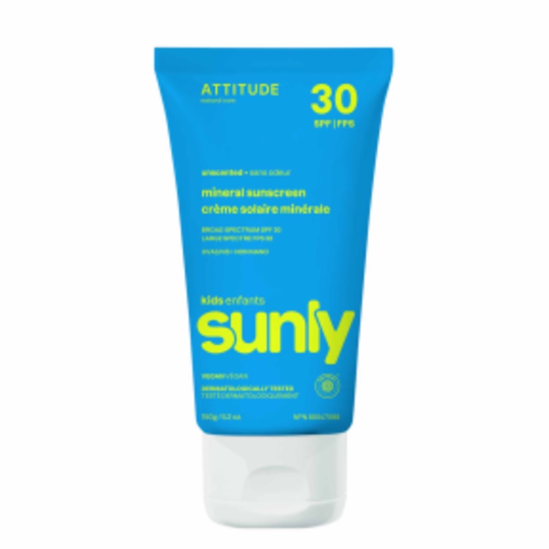 Attitude Sunly SPF 30 Kids Sunscreen Unscented (150g)