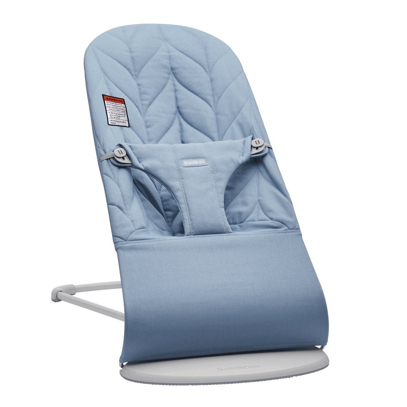 Baby Bjorn Bouncer Bliss Cotton Petal Quilt (Blue/Light Grey Frame)