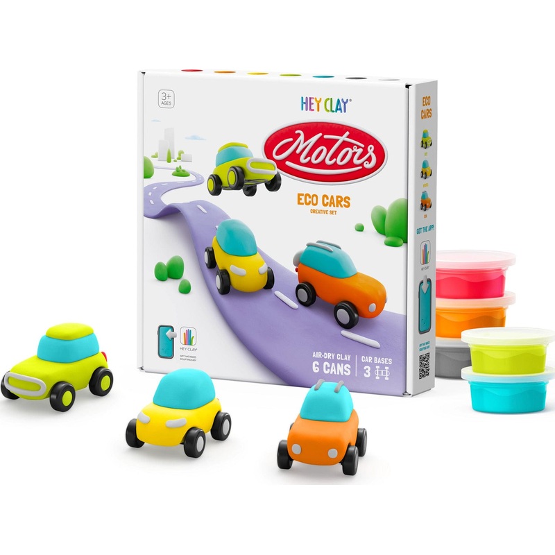 Fat Brain Hey Clay Eco Cars – Art Kits for Kids
