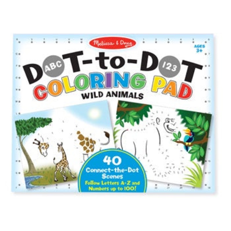 ABC 123 Dot-Dot Colouring Pad Animals