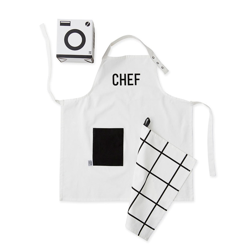 Kids Apron & Tea Towel Set | WHITE