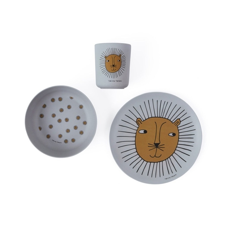 Lion Tableware Set | Grey