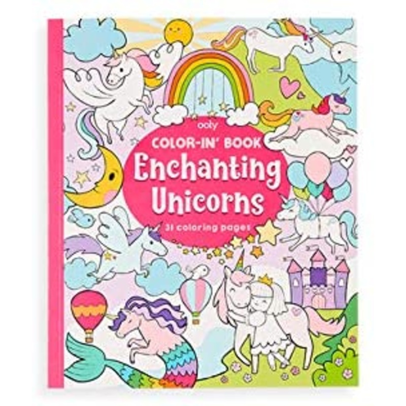 Enchanting Unicorns Color-In’ Book