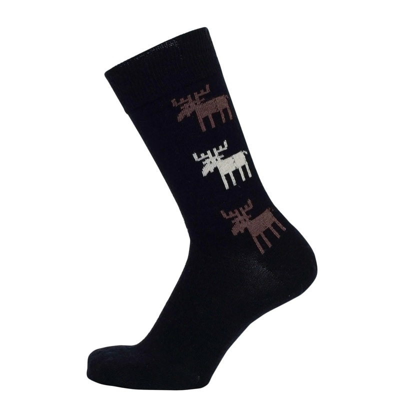 Bengt & Lotta Moose Wool Socks Black 40-45