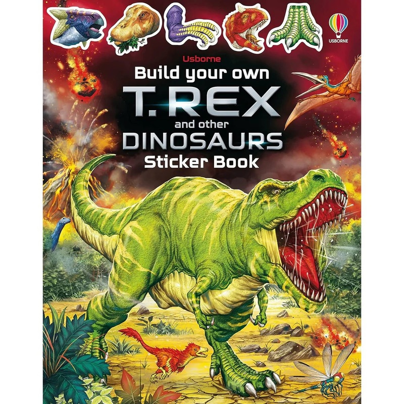 Usborne – Build your own T-Rex and other dinosaurs sticker book- 5yrs+