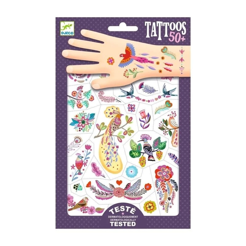 Bright Birds temporary tattoos by Djeco – 3yrs+