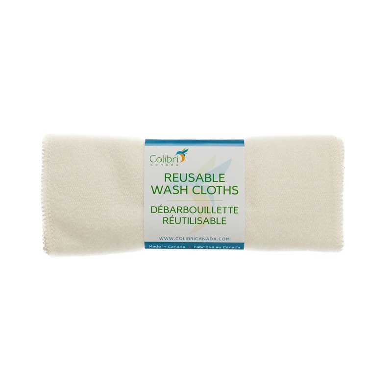 Colibri Bamboo/Organic Cotton Fleece Washcloths 5 pk