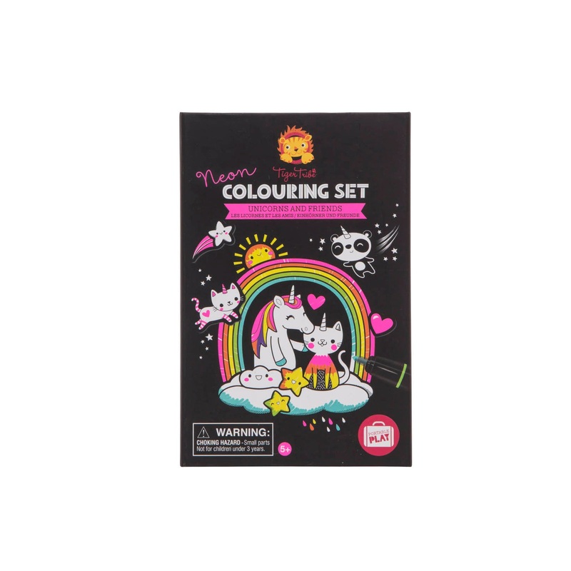 Tiger Tribe Colouring Set Neon Unicorn Friends