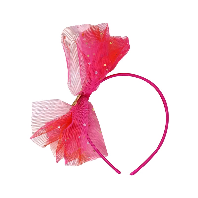 Pink Poppy Butterfly Glitter Bow Headband