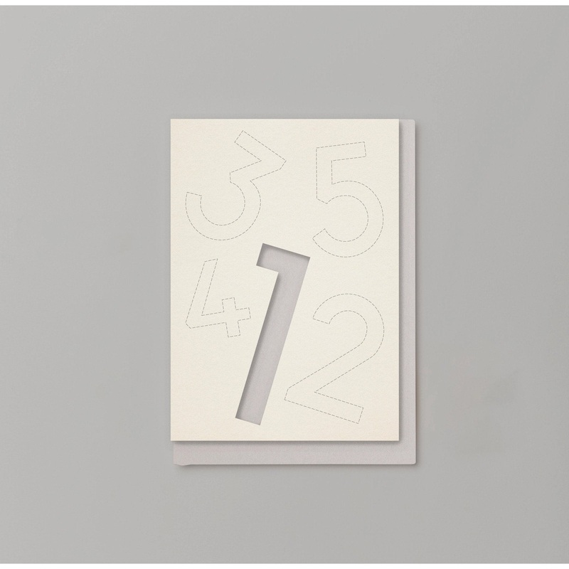 CUTOUT Number Birthday Card | 1