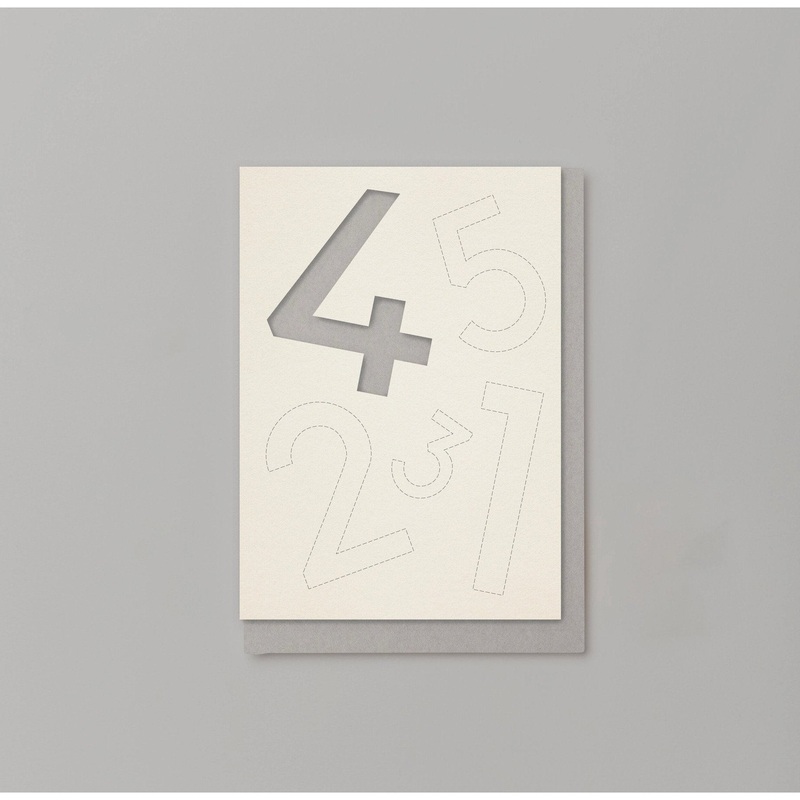 CUTOUT Number Birthday Card | 4