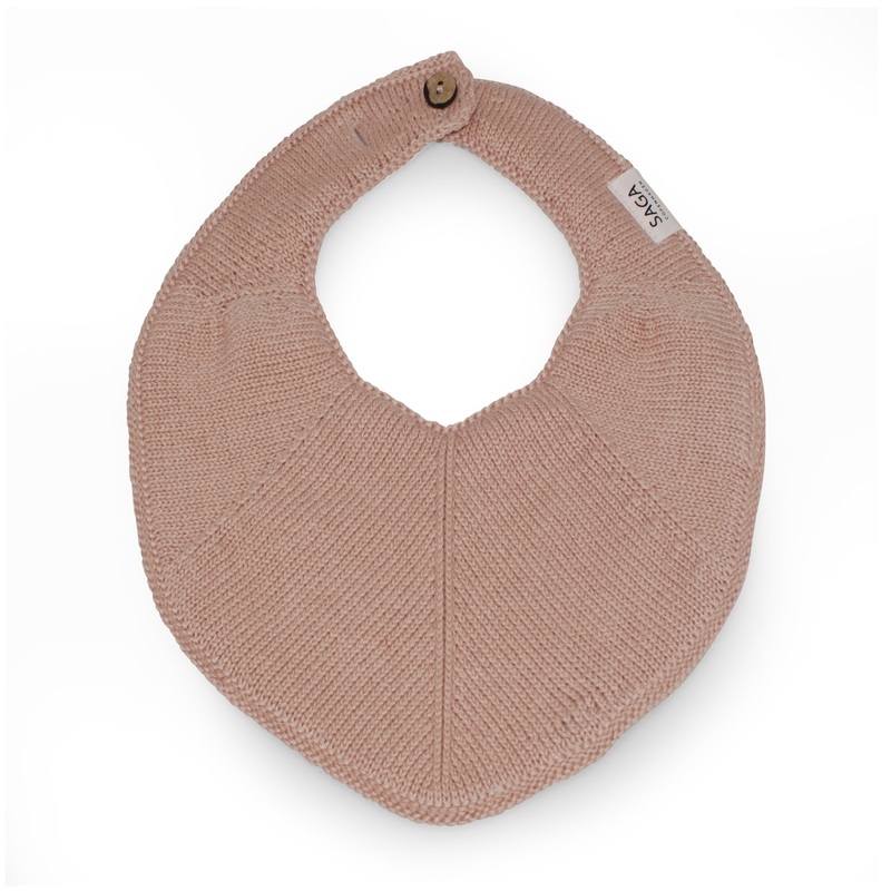 Organic Cotton Knitted Bib | Old Rose