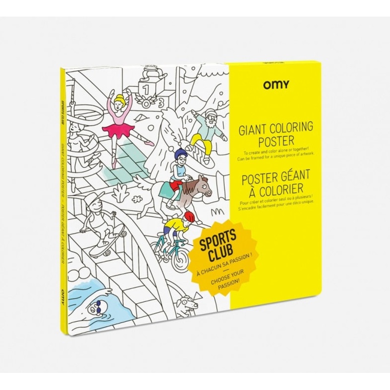 Giant Colouring Poster – Sport Club by OMY