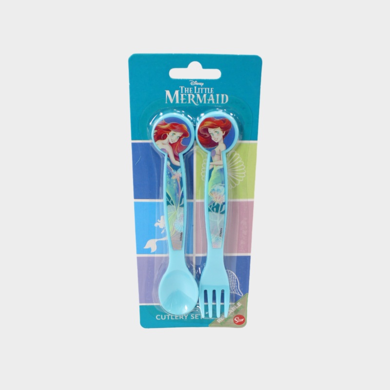 The Little Mermaid Children’s Cutlery Spoon Fork Set