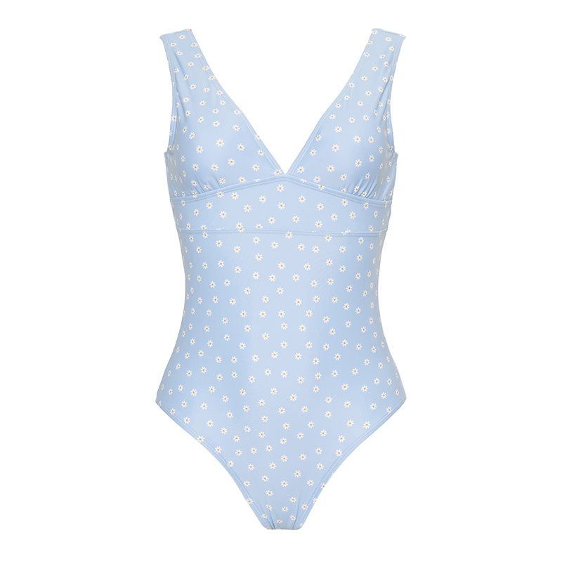 Swimsuit, Ladies – Blue Daisies (UPF 50+) Various Sizes