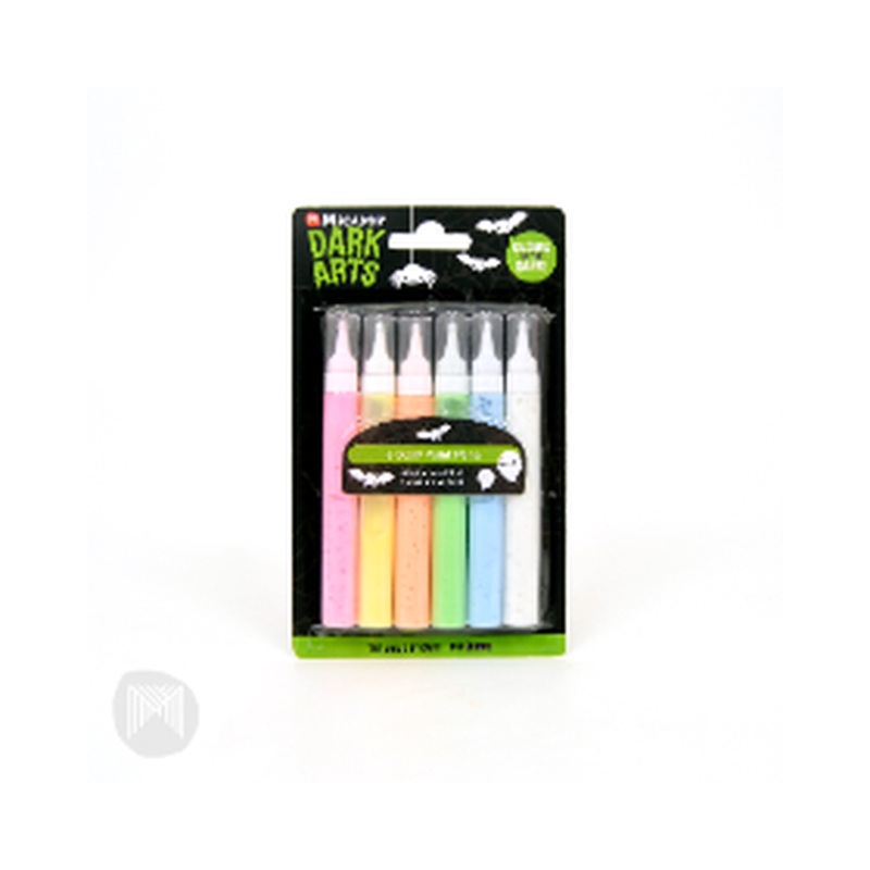 Dark Arts Glow Paint Pens 15ml Pack 6