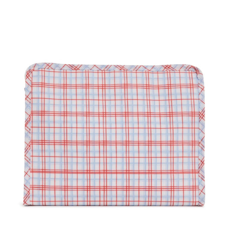 Large Roadie Zip Pouch, Classic Plaid Red