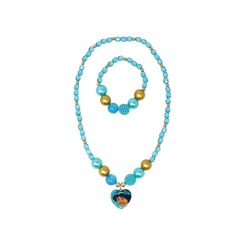 Pink Poppy Disney Jasmine Necklace and Bracelet Set