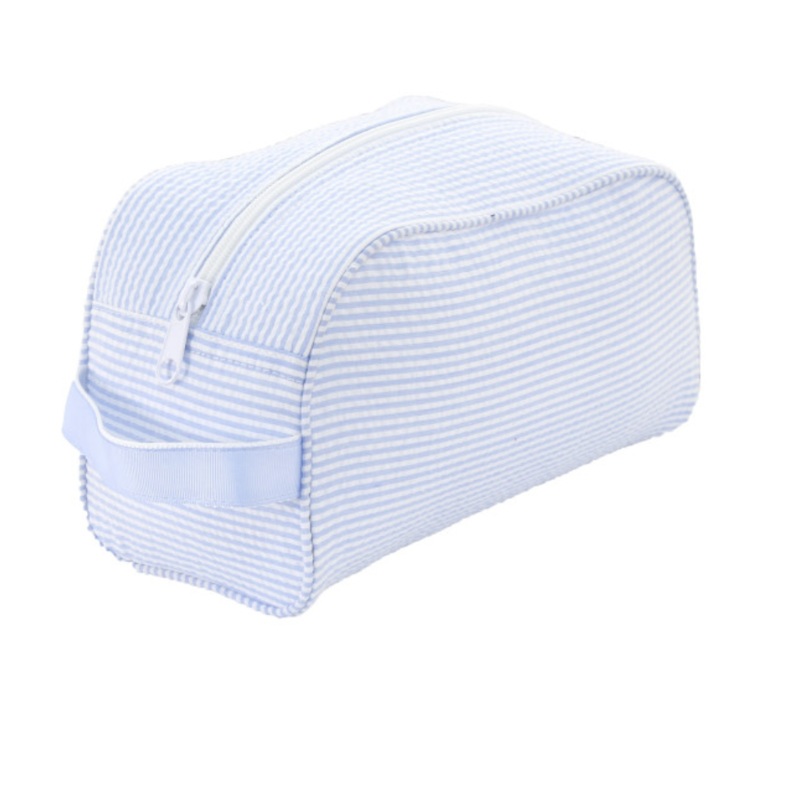Seersucker Traveller Pouch, Blue