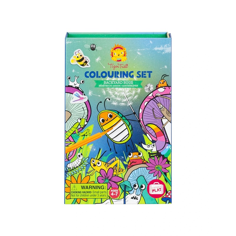 Tiger Tribe Colouring Set Backyard Bugs
