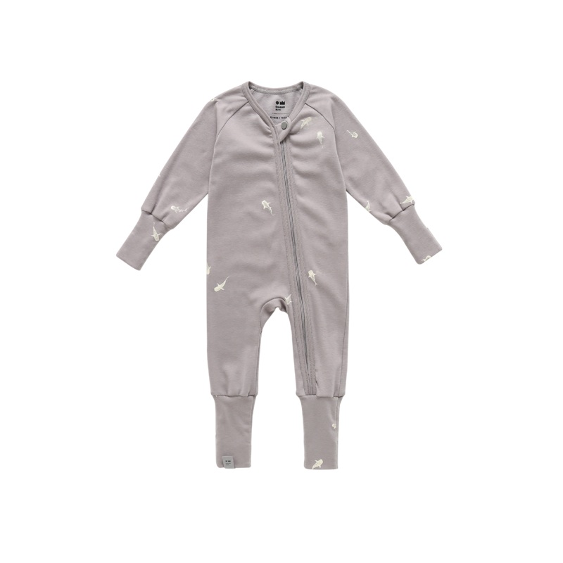 Baby Jersey Playsuit | Grey 0-3m