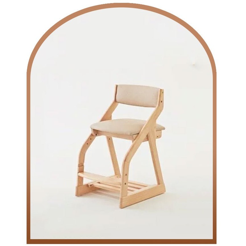 Calla Adjustable Solid Wood Chair for Kids – 4 Height Settings, Easy-to-Clean Fabric