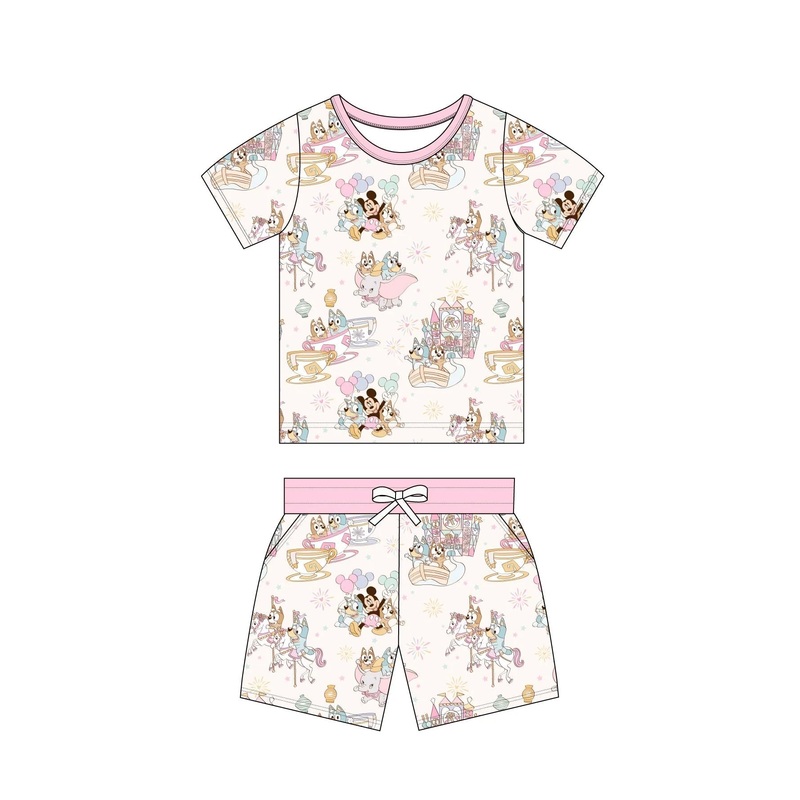 Pastel Park (cotton Candy) – Pocket Short Set 12-18M