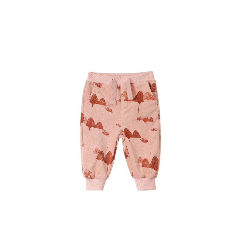 Baby Terry Joggers – Peach 0-3m