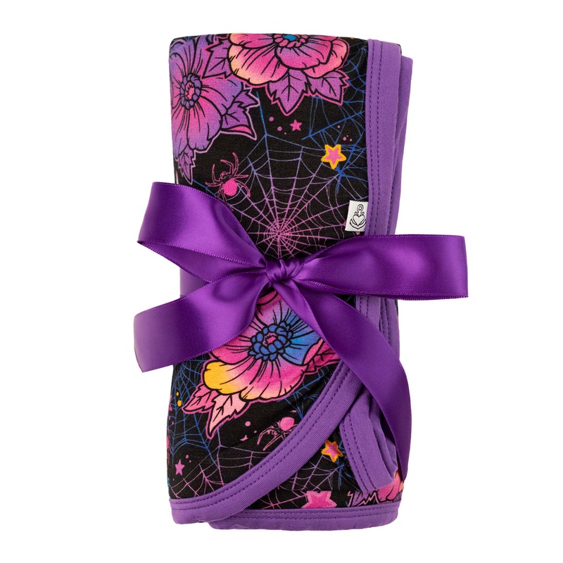 Halloween | Violet Webs | Bamboo Swaddle Blanket Swaddle