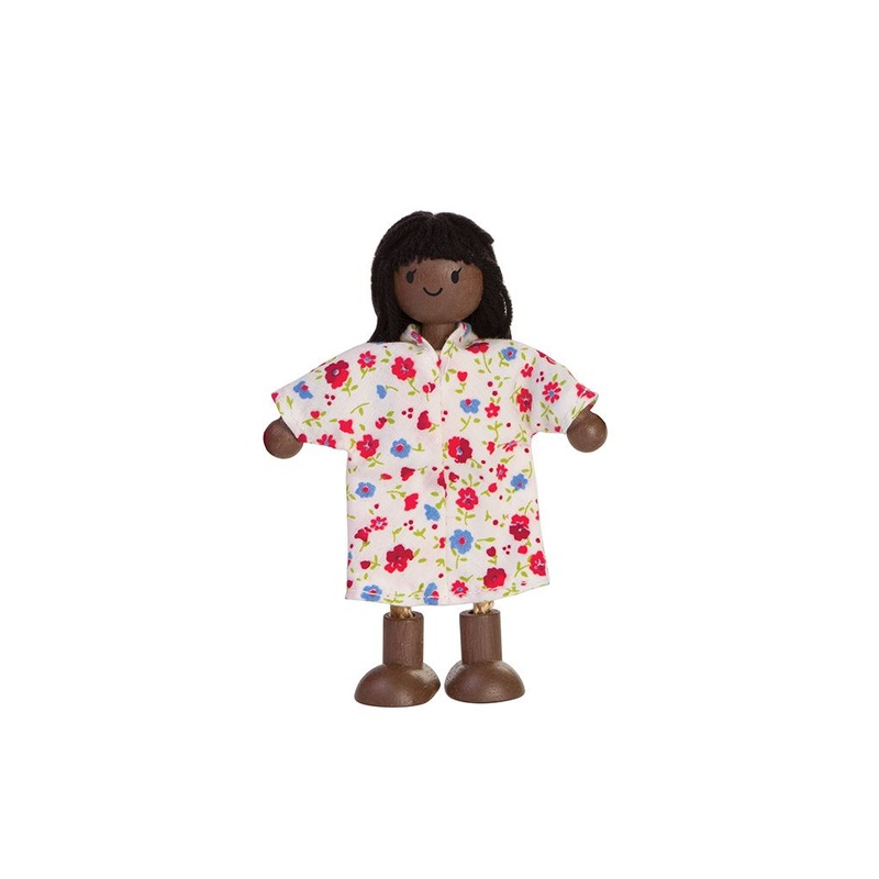 Plan Toys Mom Dollhouse Figure – Dark Skin Tone