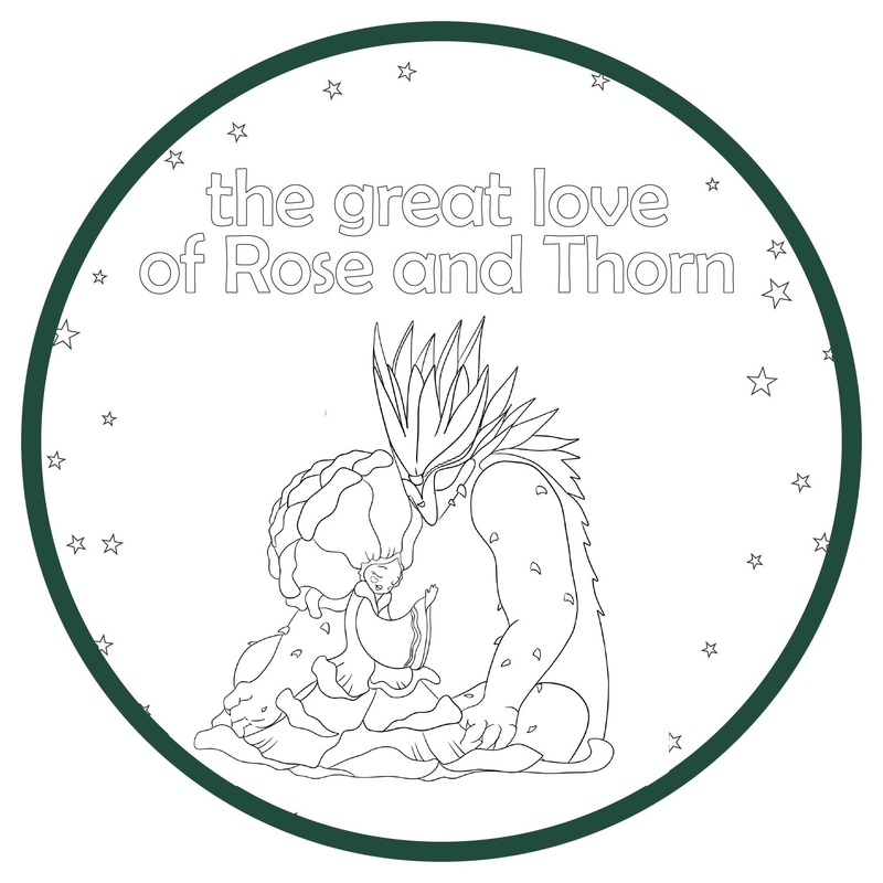 Printable Coloring Pages – The Great Love Of Rose And Thorn