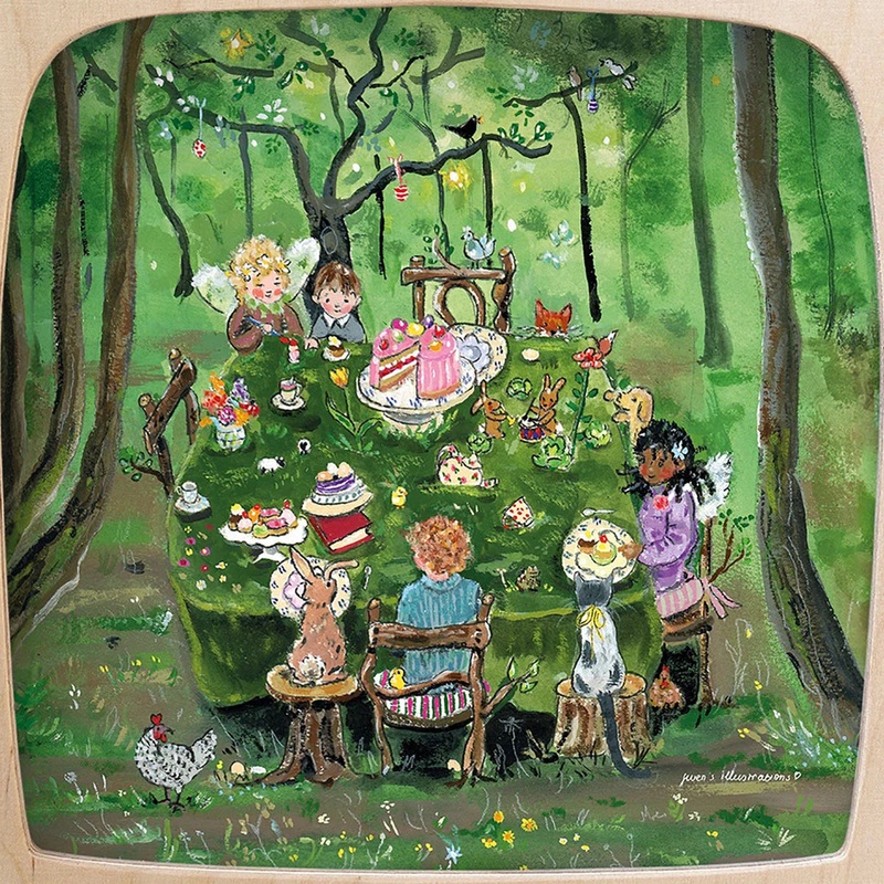 Toverlux Gwen’s Illustrations Silhouette, Forest Tea Party