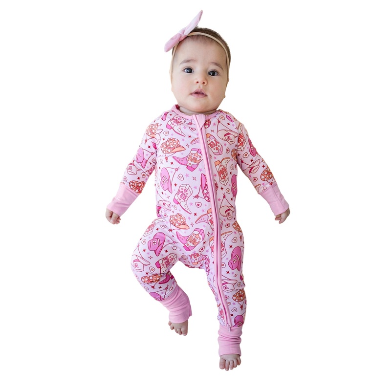 Bamboo Zip Romper | Cowgirl 0-3M
