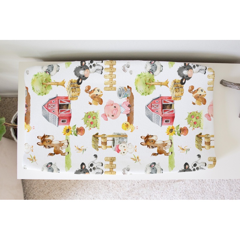 Changing Pad Cover – Farm Animals